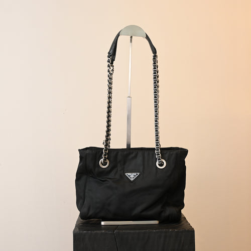 Prada Chain Tessuto Nylon Bag - Leluxe Vintage Sdn. Bhd.