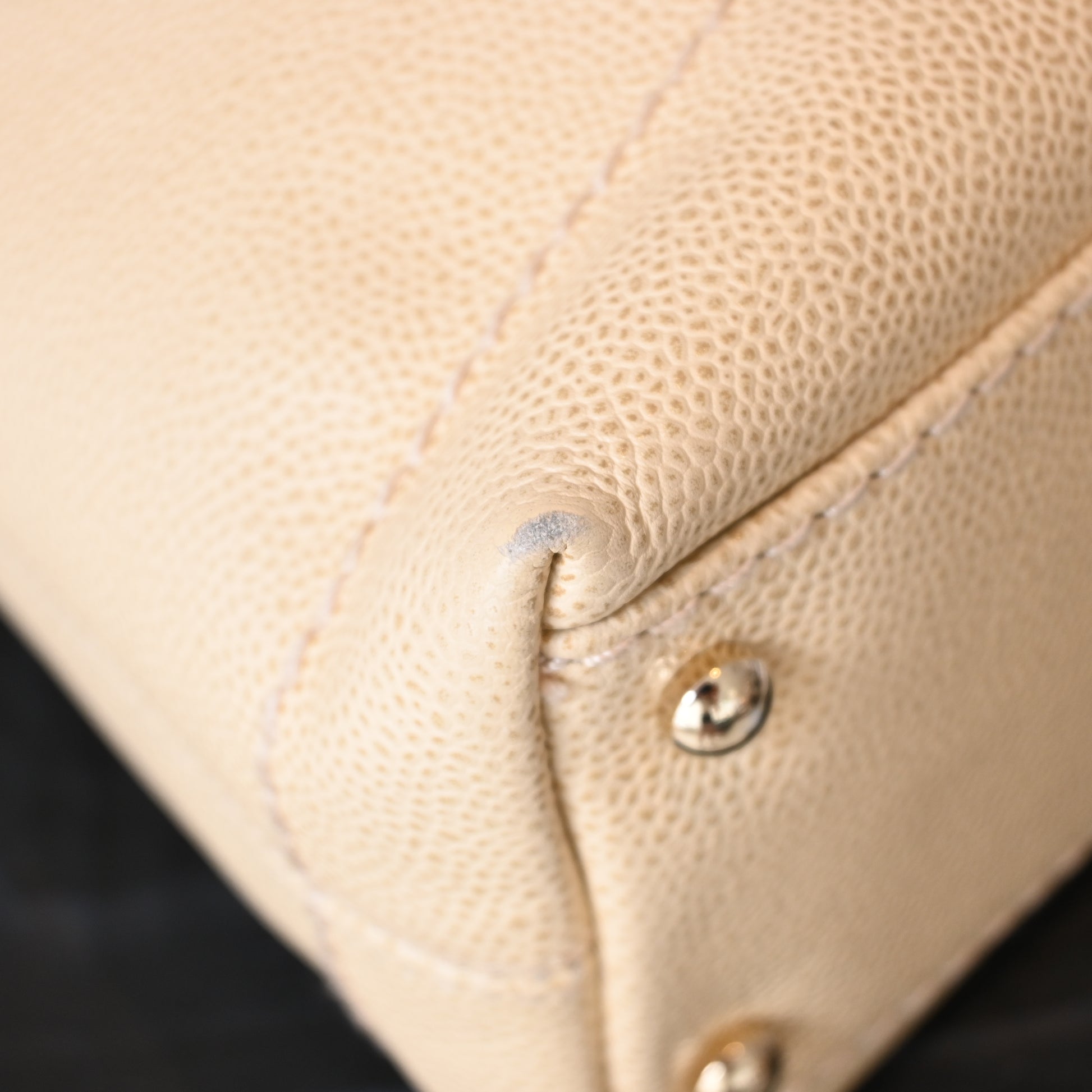 Chanel Caviar CC Hobo Wood Chain - Leluxe Vintage Sdn. Bhd.