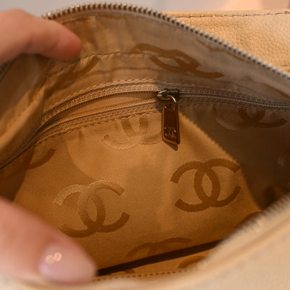 Chanel Caviar CC Hobo Wood Chain - Leluxe Vintage Sdn. Bhd.