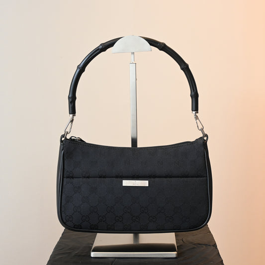 Gucci GG Canvas Bamboo Hobo