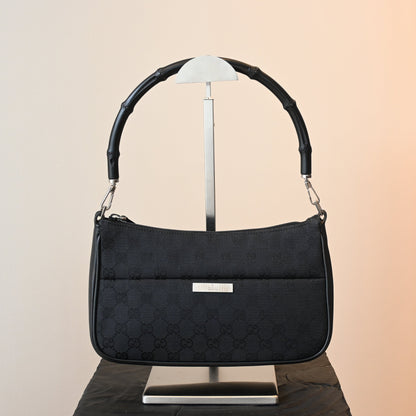 Gucci GG Canvas Bamboo Hobo