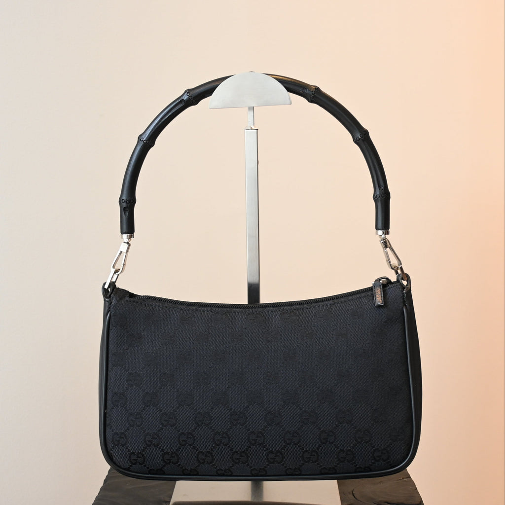 Gucci GG Canvas Bamboo Hobo - Leluxe Vintage Sdn. Bhd.