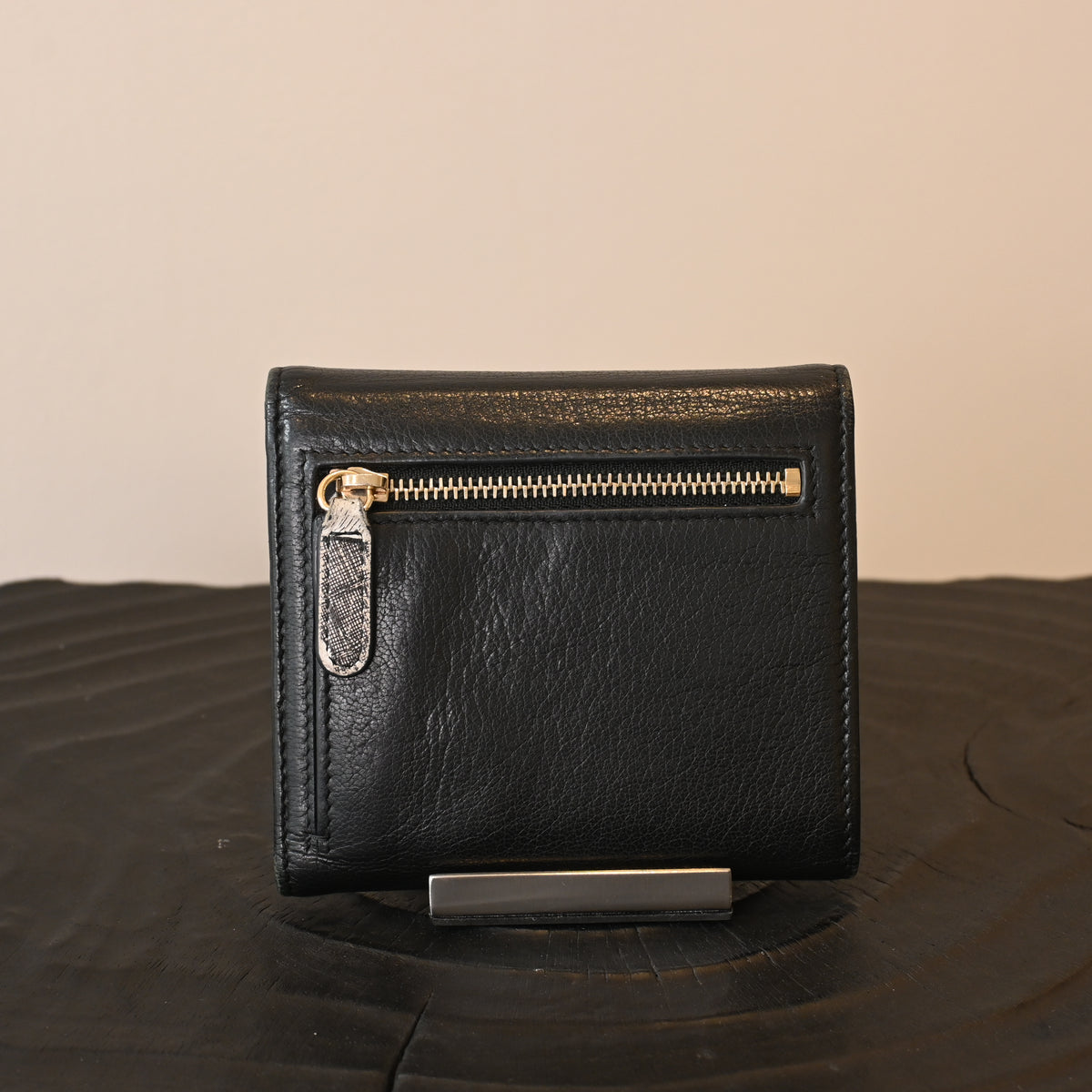 Chanel Coco Trifold Calfskin Wallet with Floral Charm Logo