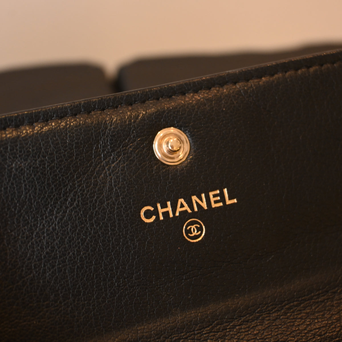 Chanel Coco Trifold Calfskin Wallet with Floral Charm Logo