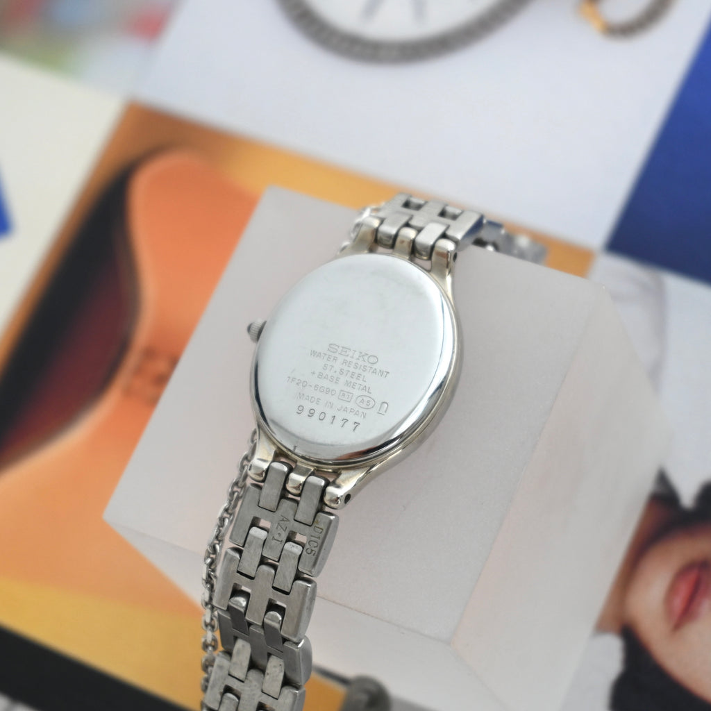 Seiko Quartz 1F20-6G90 Exceline Shell Dial - Leluxe Vintage Sdn. Bhd.