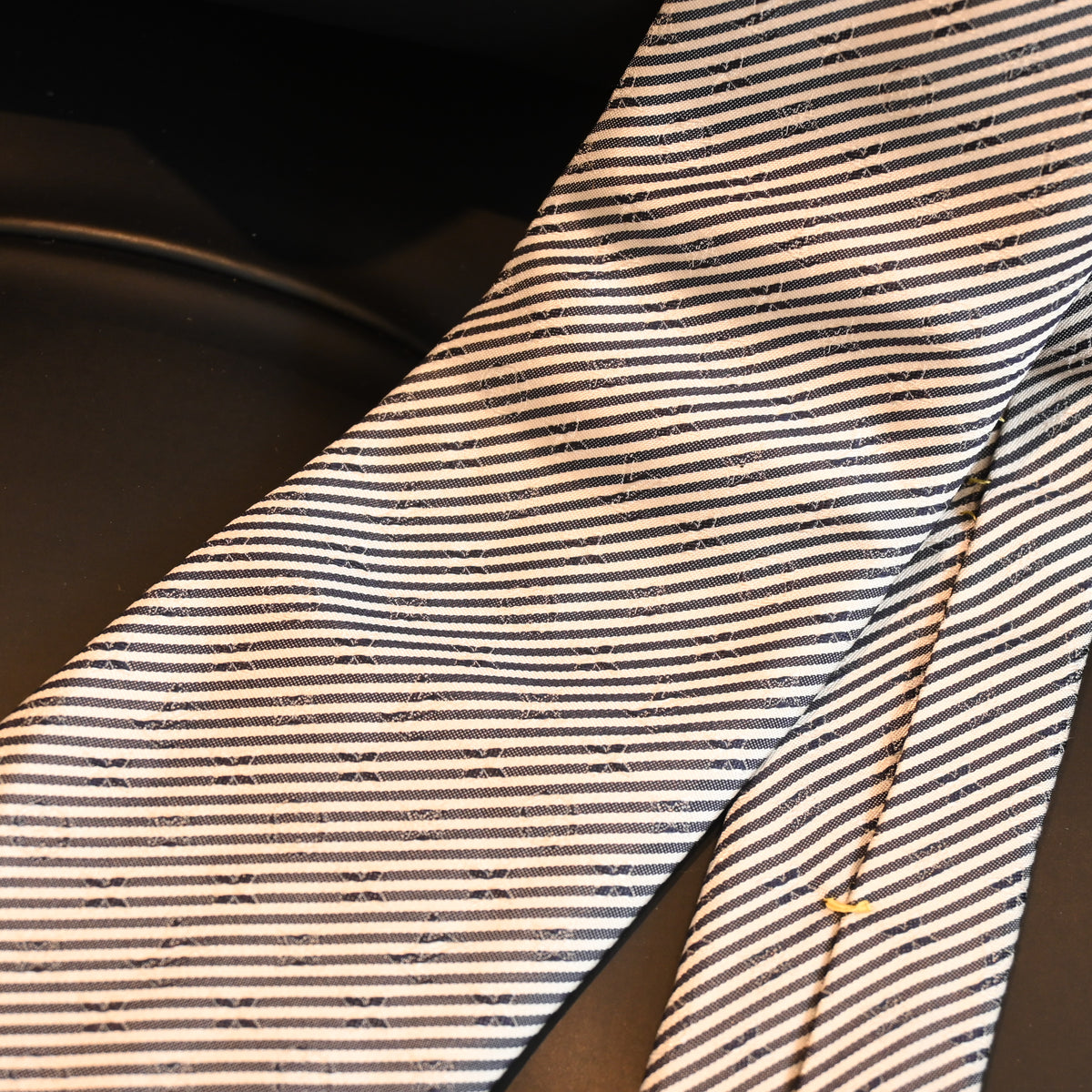 Louis Vuitton Silver Stripe Necktie in Silk