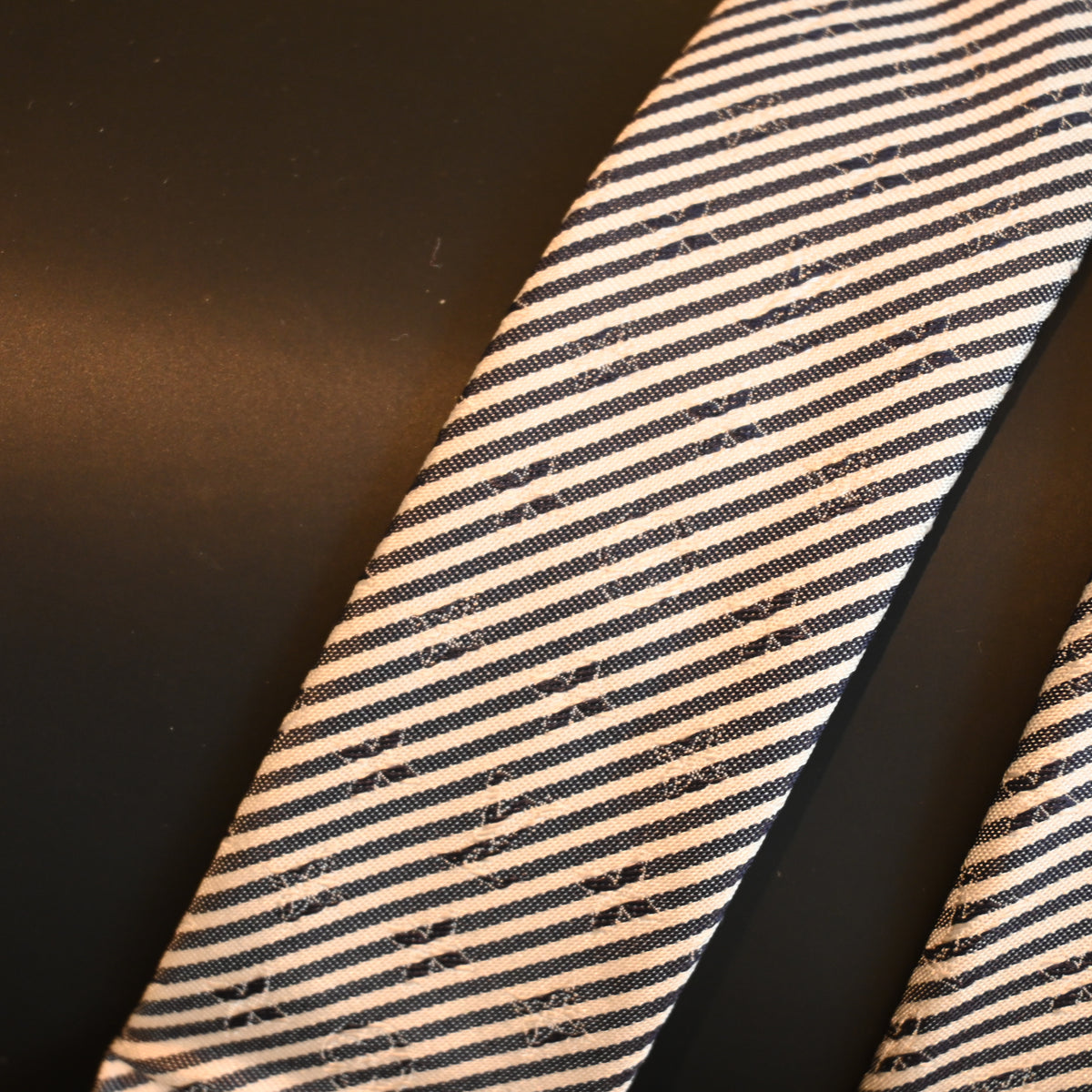 Louis Vuitton Silver Stripe Necktie in Silk