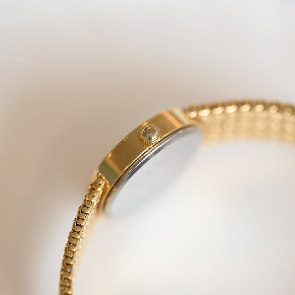 Seiko Frosted Gold Dial with Mesh Bracelet Watch 2P21-0B70