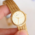 Seiko Frosted Gold Dial with Mesh Bracelet Watch 2P21-0B70