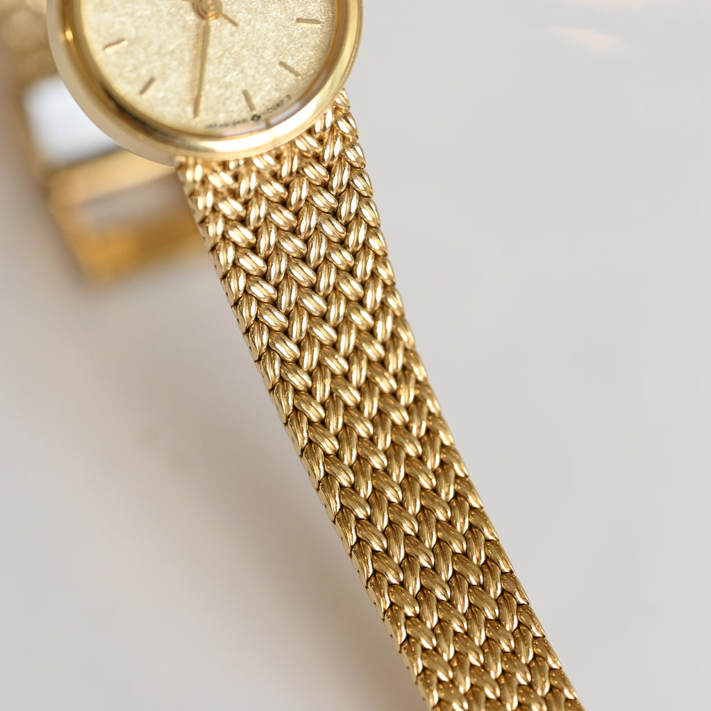 Seiko Frosted Gold Dial with Mesh Bracelet Watch 2P21-0B70