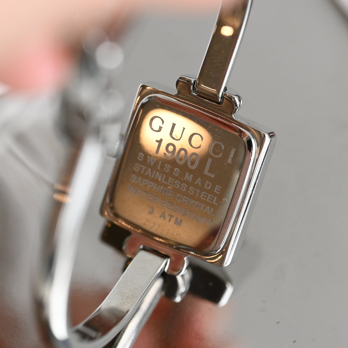 Gucci Bangle Black Dial Watch 1900L