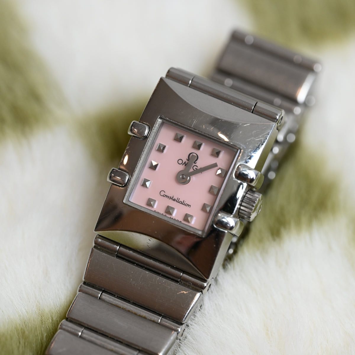 Omega Constellation Quadra Mini Pink MOP Dial Watch