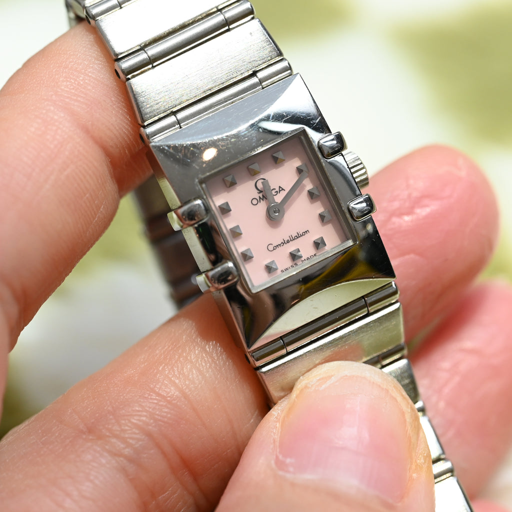 Omega Constellation Quadra Mini Pink MOP Dial Watch