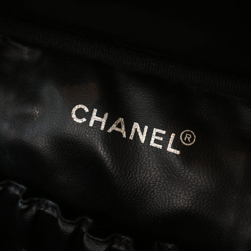 Chanel Vintage Vanity Case Black Caviar