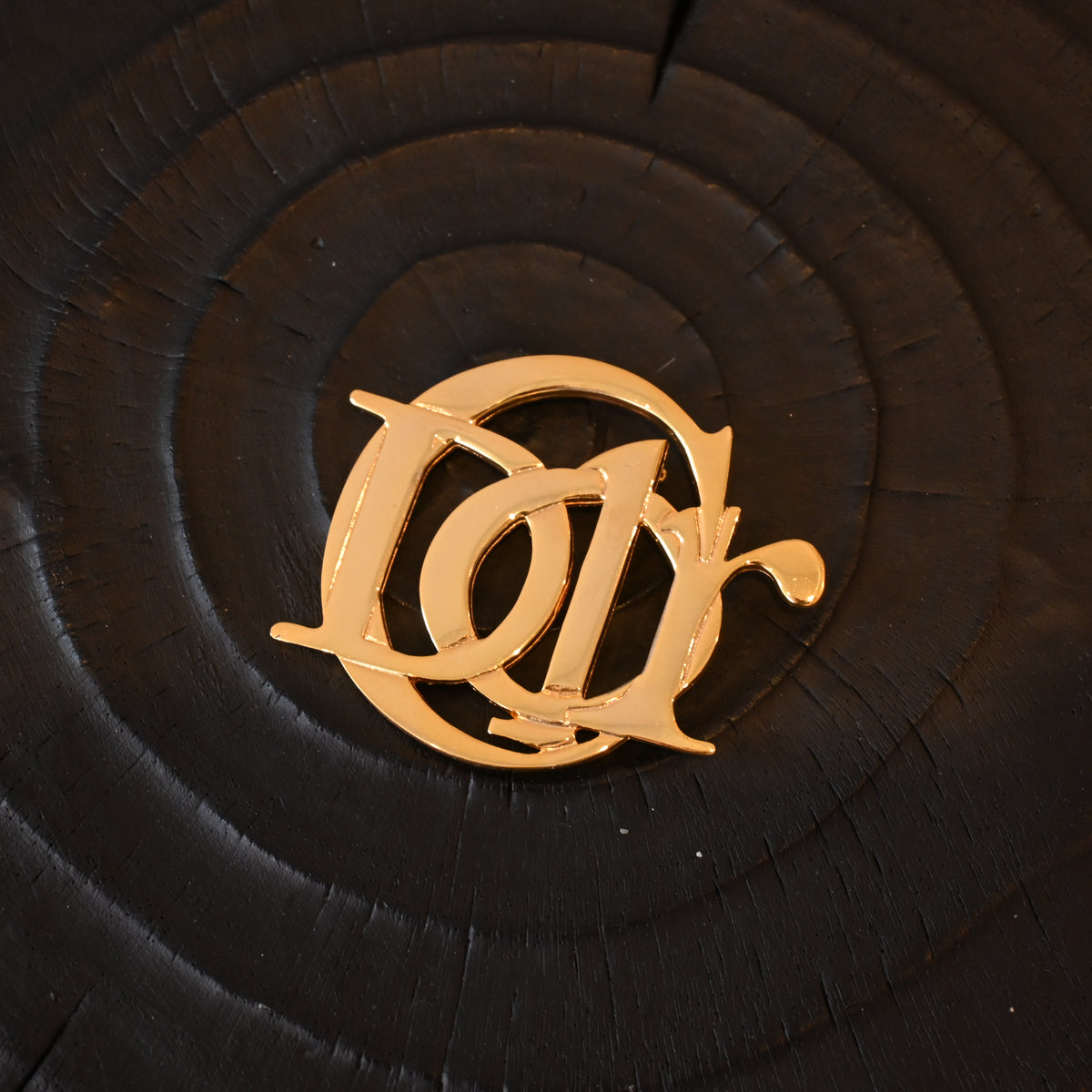 Christian Dior Emblem Logo Brooch