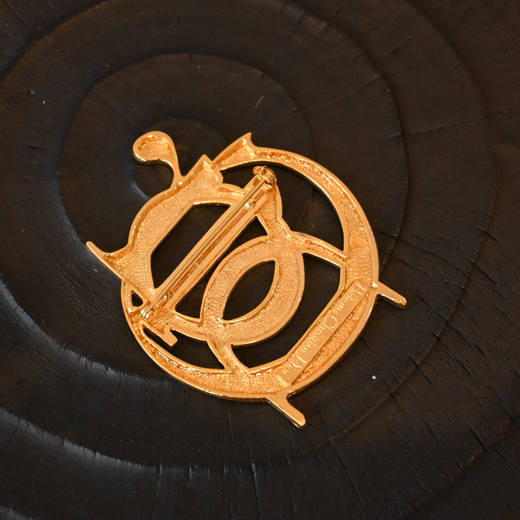 Christian Dior Emblem Logo Brooch