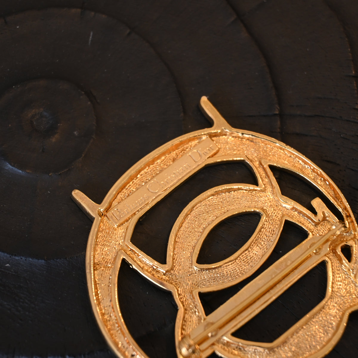 Christian Dior Emblem Logo Brooch
