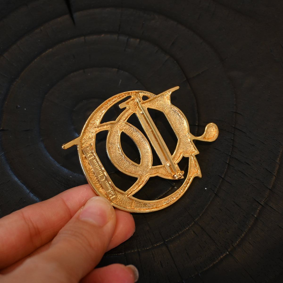 Christian Dior Emblem Logo Brooch