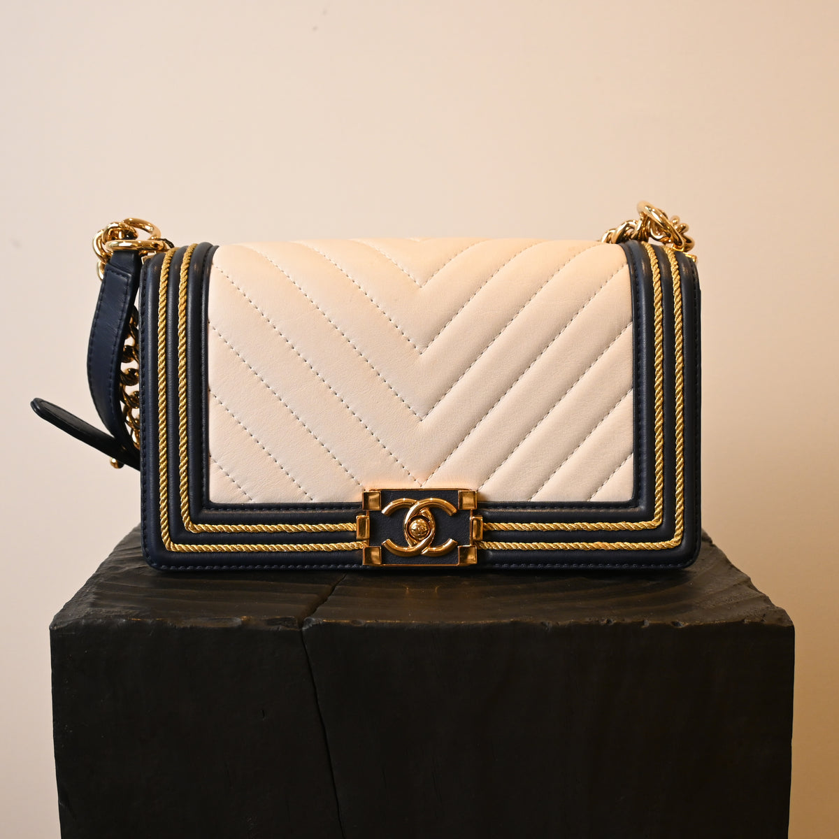 Chanel Cruise Chevron Boy Old Medium Braided Flap - Leluxe Vintage Sdn. Bhd.