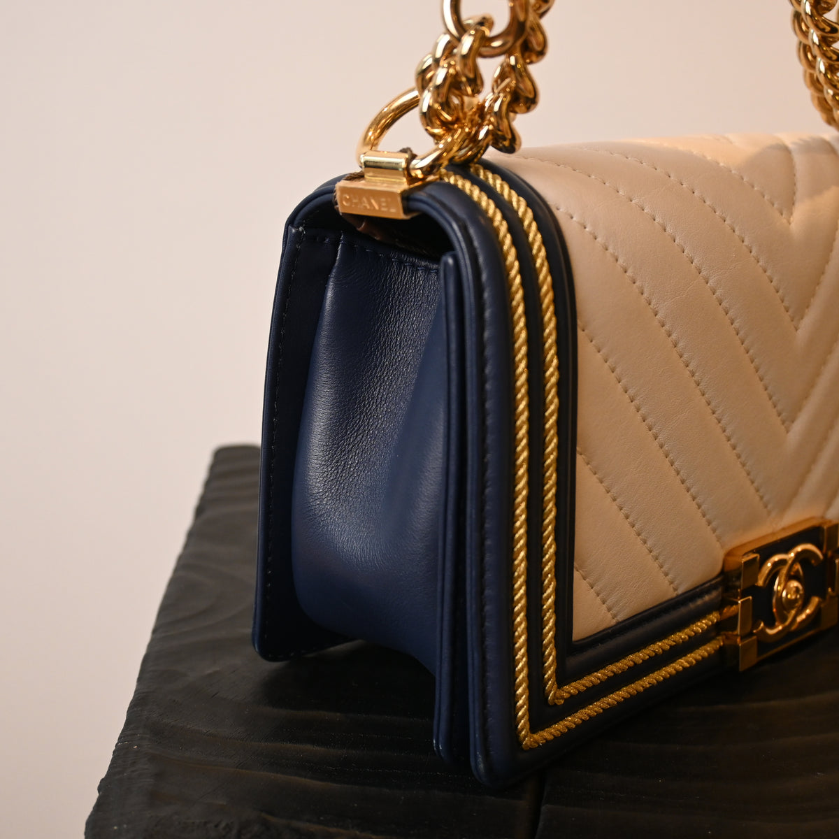 Chanel Cruise Chevron Boy Old Medium Braided Flap - Leluxe Vintage Sdn. Bhd.