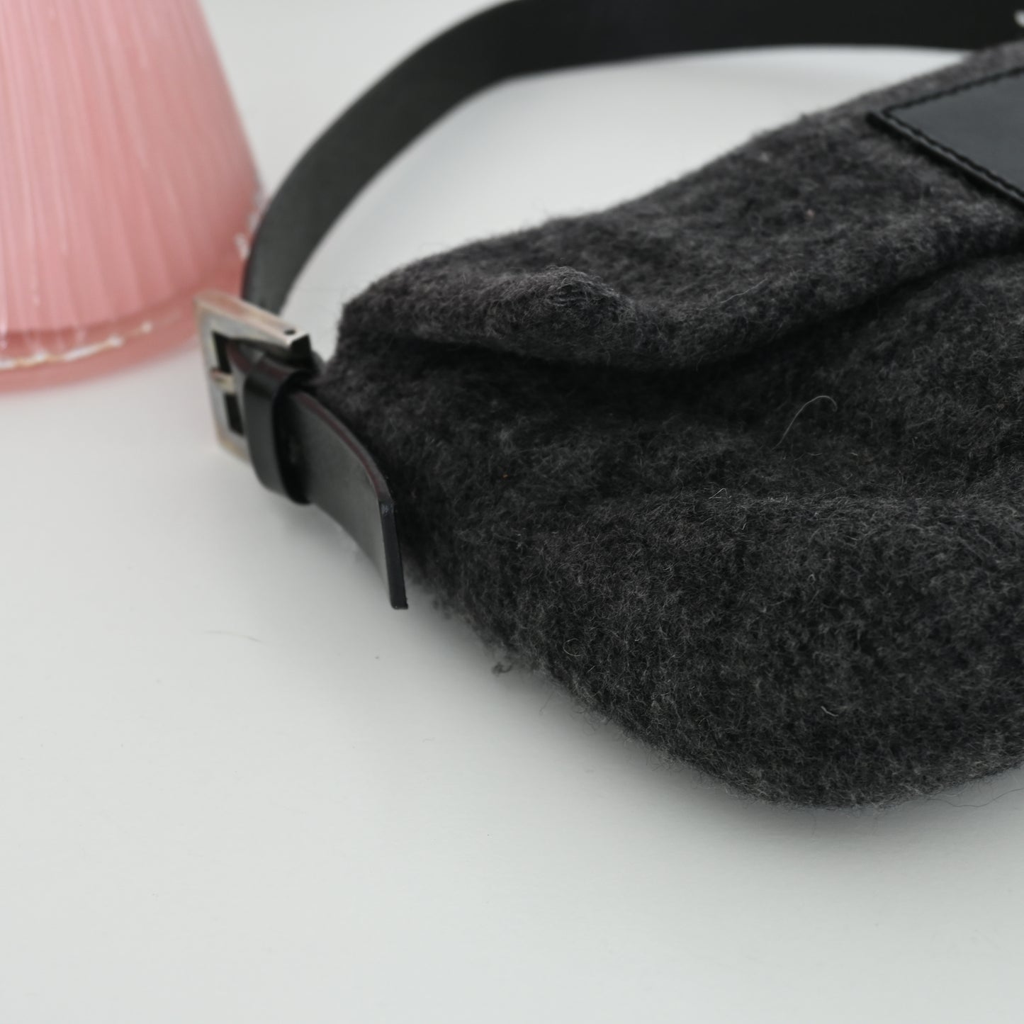 Fendi Zucca Baguette Wool Gray