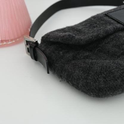 Fendi Zucca Baguette Wool Gray