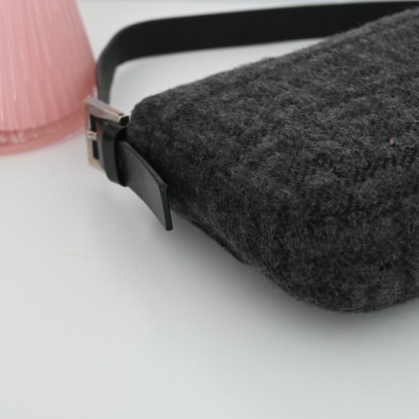 Fendi Zucca Baguette Wool Gray