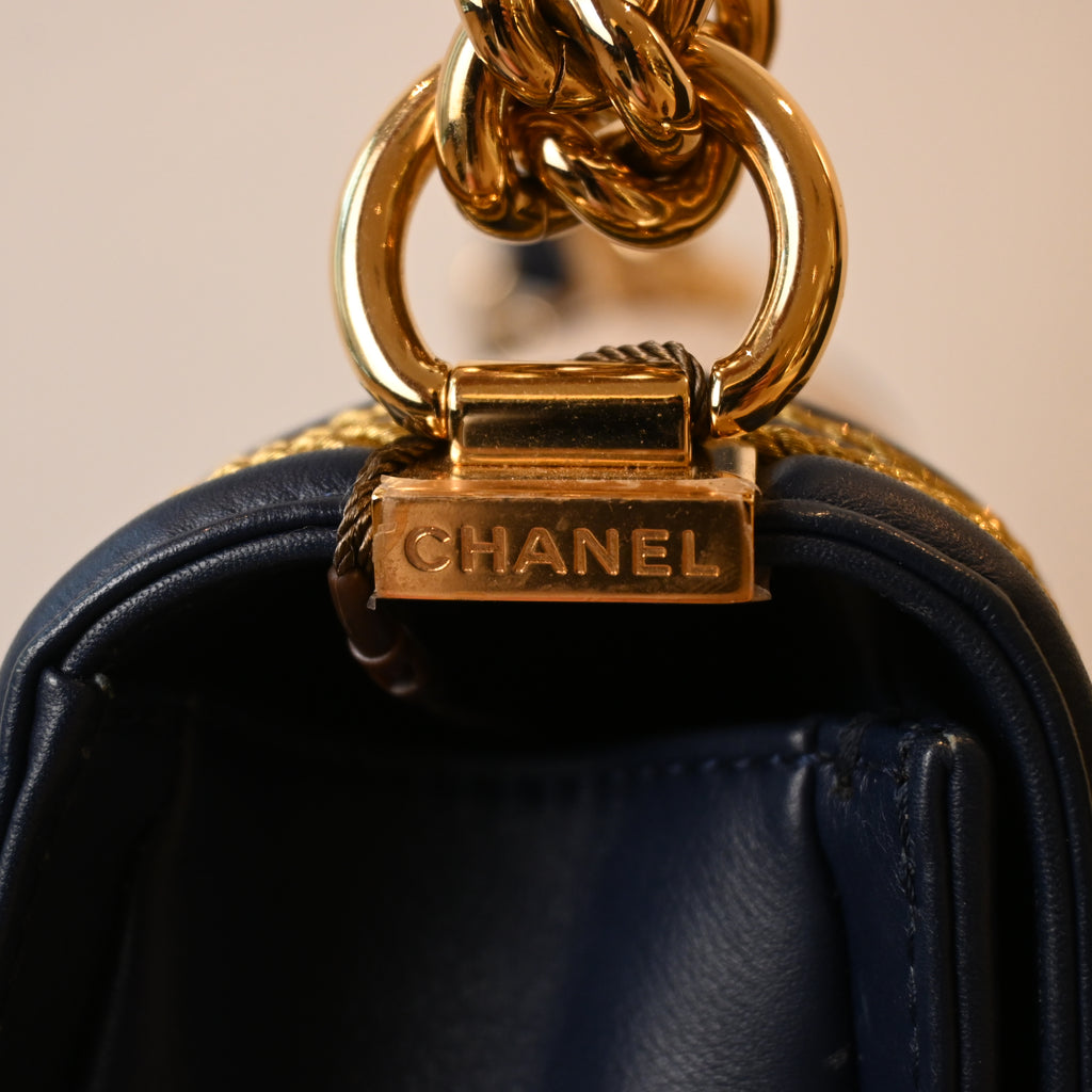 Chanel Cruise Chevron Boy Old Medium Braided Flap - Leluxe Vintage Sdn. Bhd.