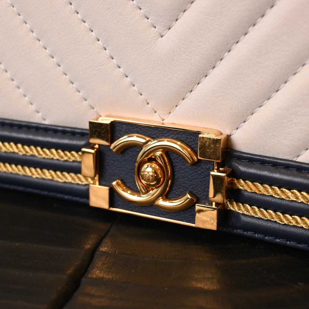 Chanel Cruise Chevron Boy Old Medium Braided Flap - Leluxe Vintage Sdn. Bhd.