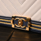Chanel Cruise Chevron Boy Old Medium Braided Flap - Leluxe Vintage Sdn. Bhd.