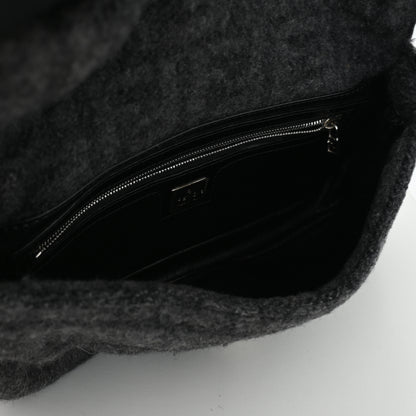 Fendi Zucca Baguette Wool Gray