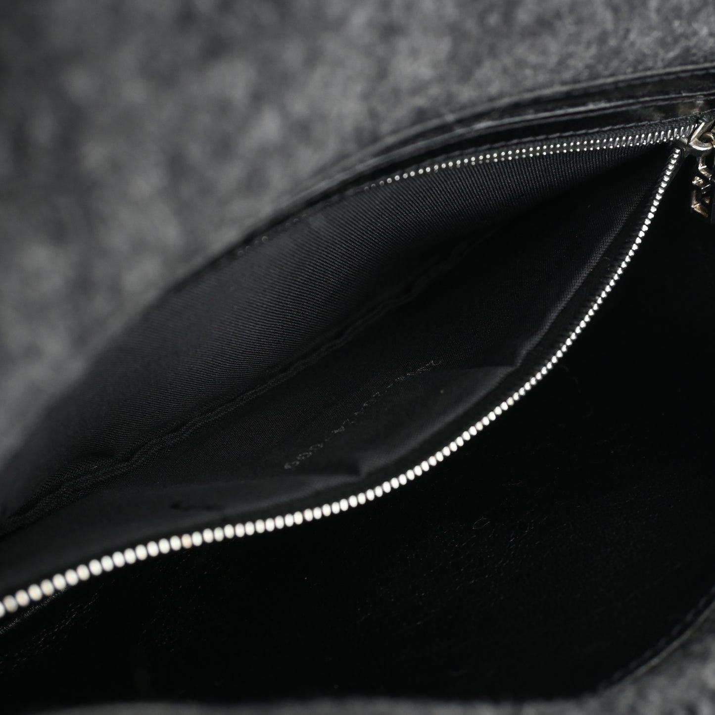 Fendi Zucca Baguette Wool Gray