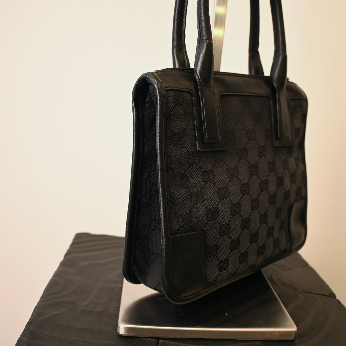 Gucci GG Black Canvas Mini Tote - Leluxe Vintage Sdn. Bhd.