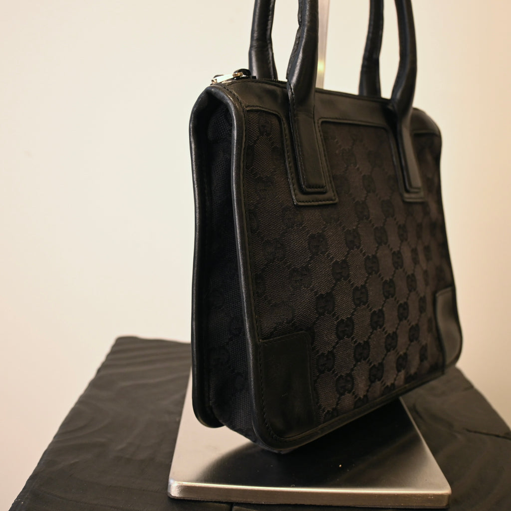 Gucci GG Black Canvas Mini Tote - Leluxe Vintage Sdn. Bhd.