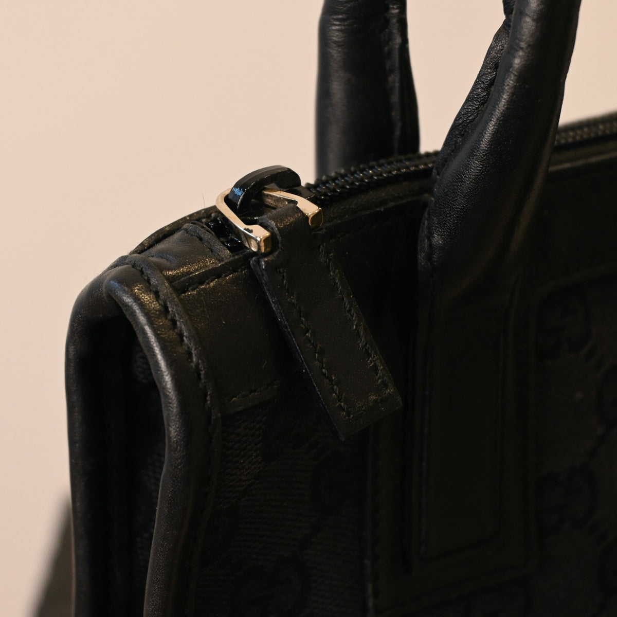 Gucci GG Black Canvas Mini Tote - Leluxe Vintage Sdn. Bhd.