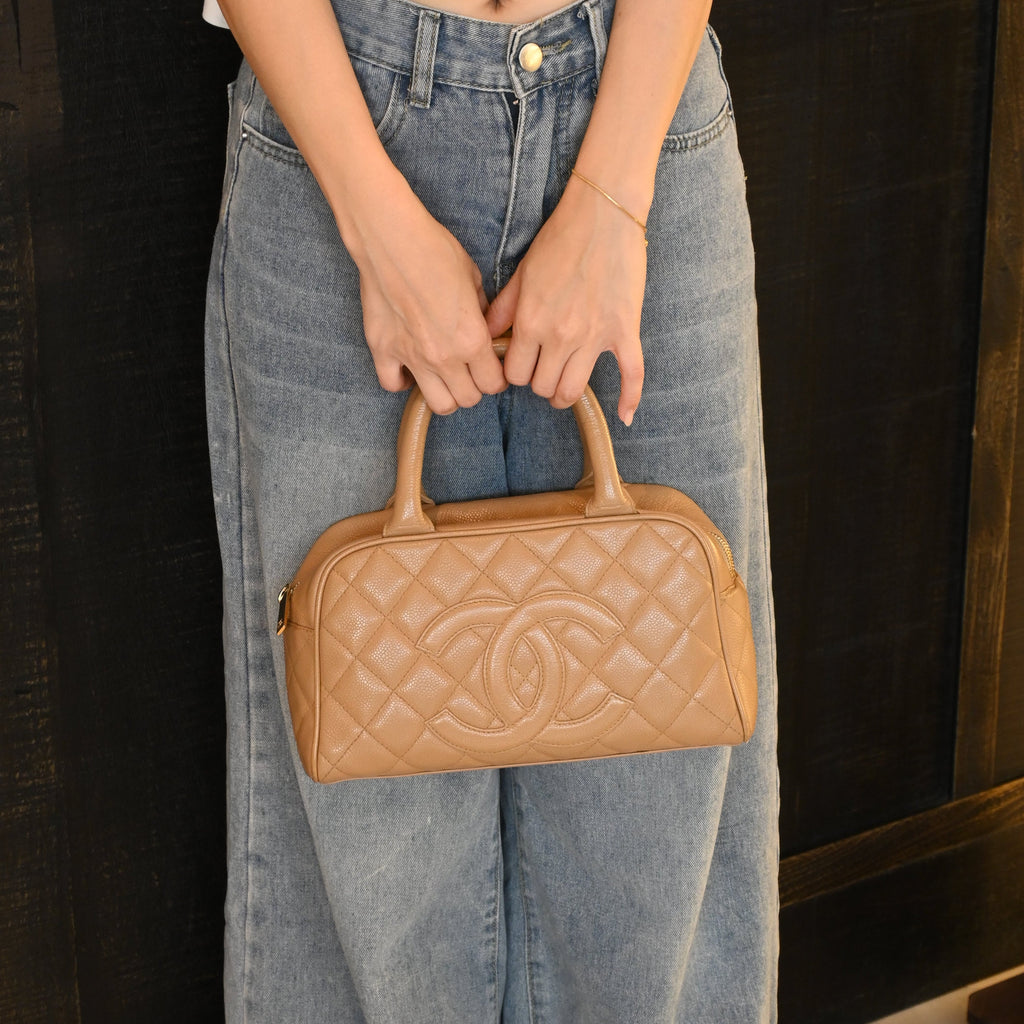 Chanel Matelasse Bowling Bag - Leluxe Vintage Sdn. Bhd.