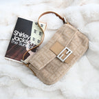 Fendi Zucca Baguette Wool Beige