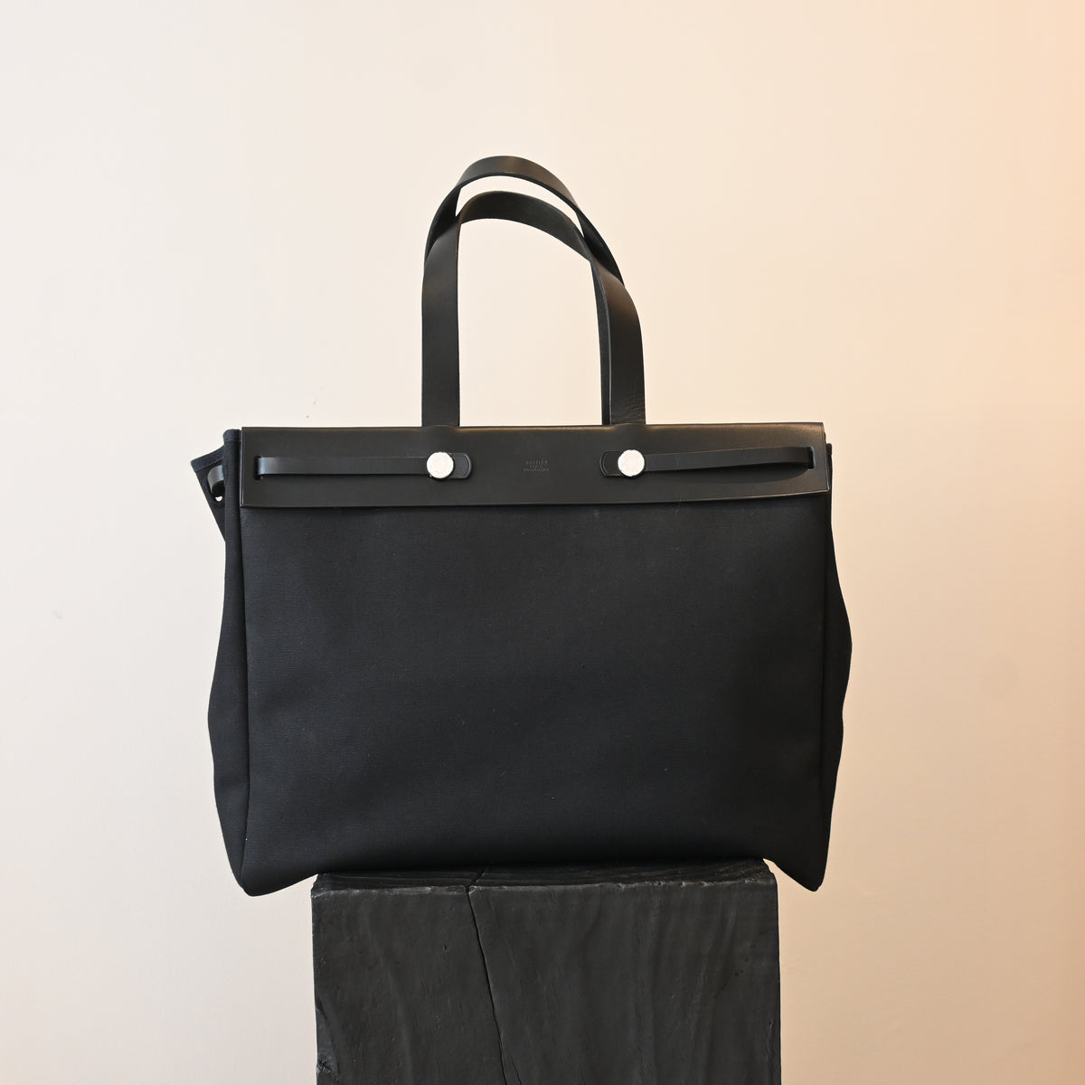 Hermès Herbag Cabas Toile Officier × Vache Hunter