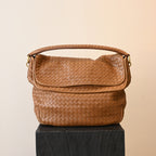Bottega Veneta Intrecciato Double Flap Brown Hobo
