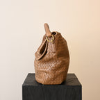 Bottega Veneta Intrecciato Double Flap Brown Hobo