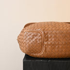 Bottega Veneta Intrecciato Double Flap Brown Hobo
