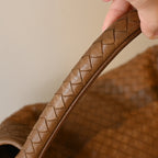 Bottega Veneta Intrecciato Double Flap Brown Hobo