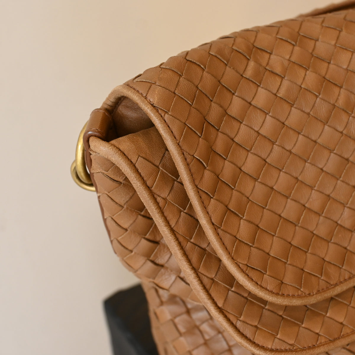 Bottega Veneta Intrecciato Double Flap Brown Hobo
