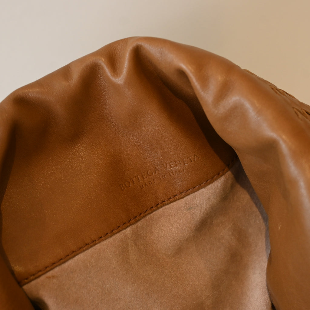 Bottega Veneta Intrecciato Double Flap Brown Hobo
