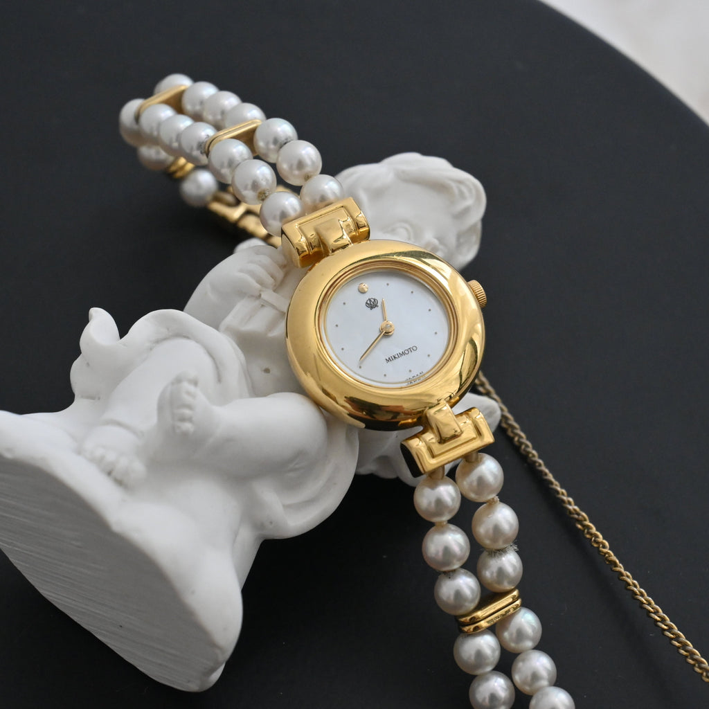 Mikimoto Double Pearl Watch - Leluxe Vintage Sdn. Bhd.