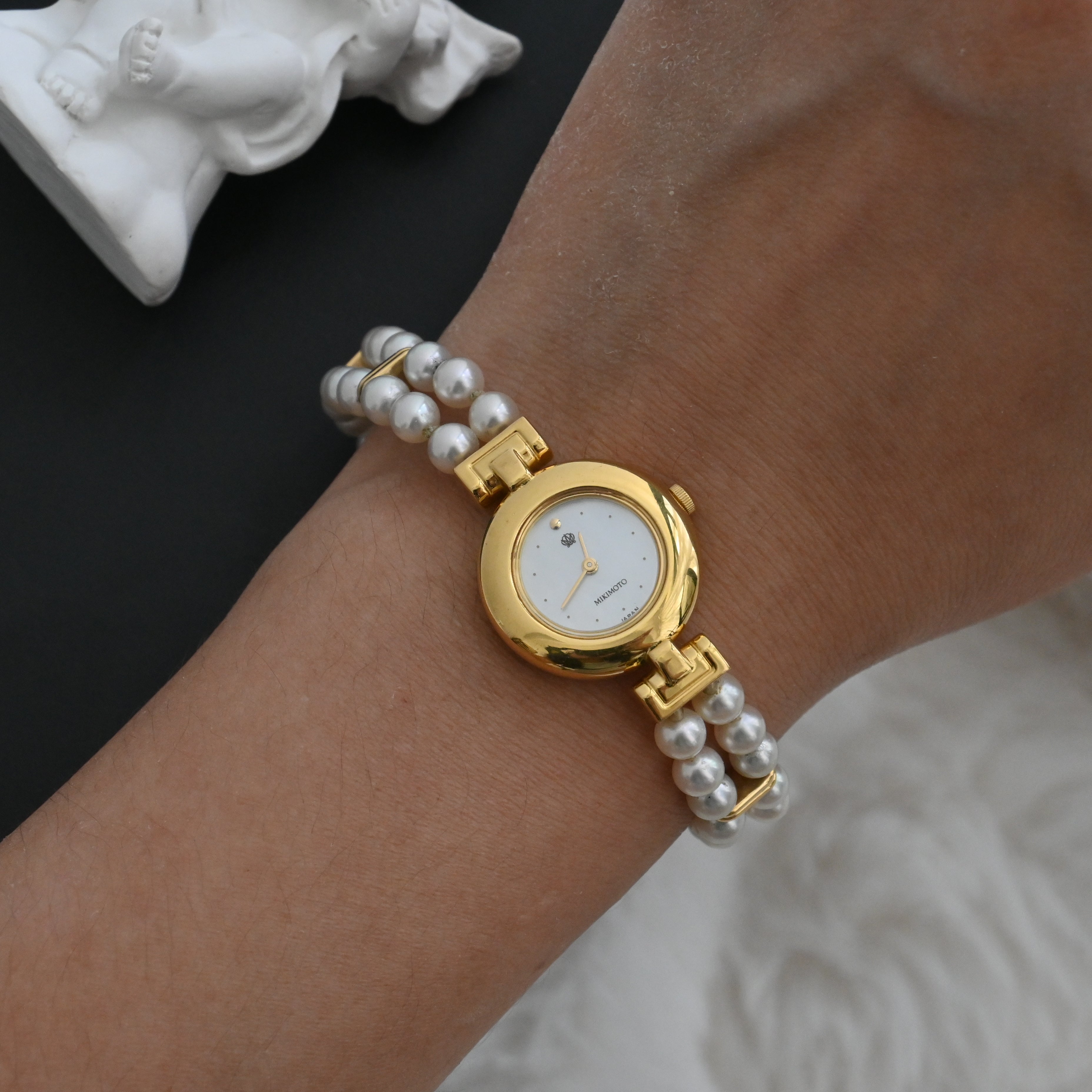 Mikimoto Double Pearl Watch - Leluxe Vintage Sdn. Bhd.