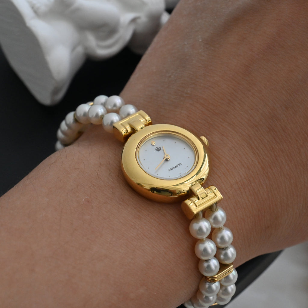 Mikimoto Double Pearl Watch - Leluxe Vintage Sdn. Bhd.