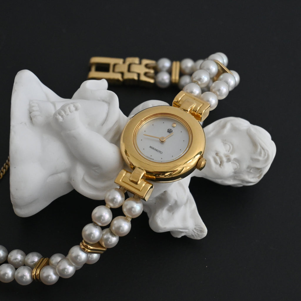 Mikimoto Double Pearl Watch - Leluxe Vintage Sdn. Bhd.