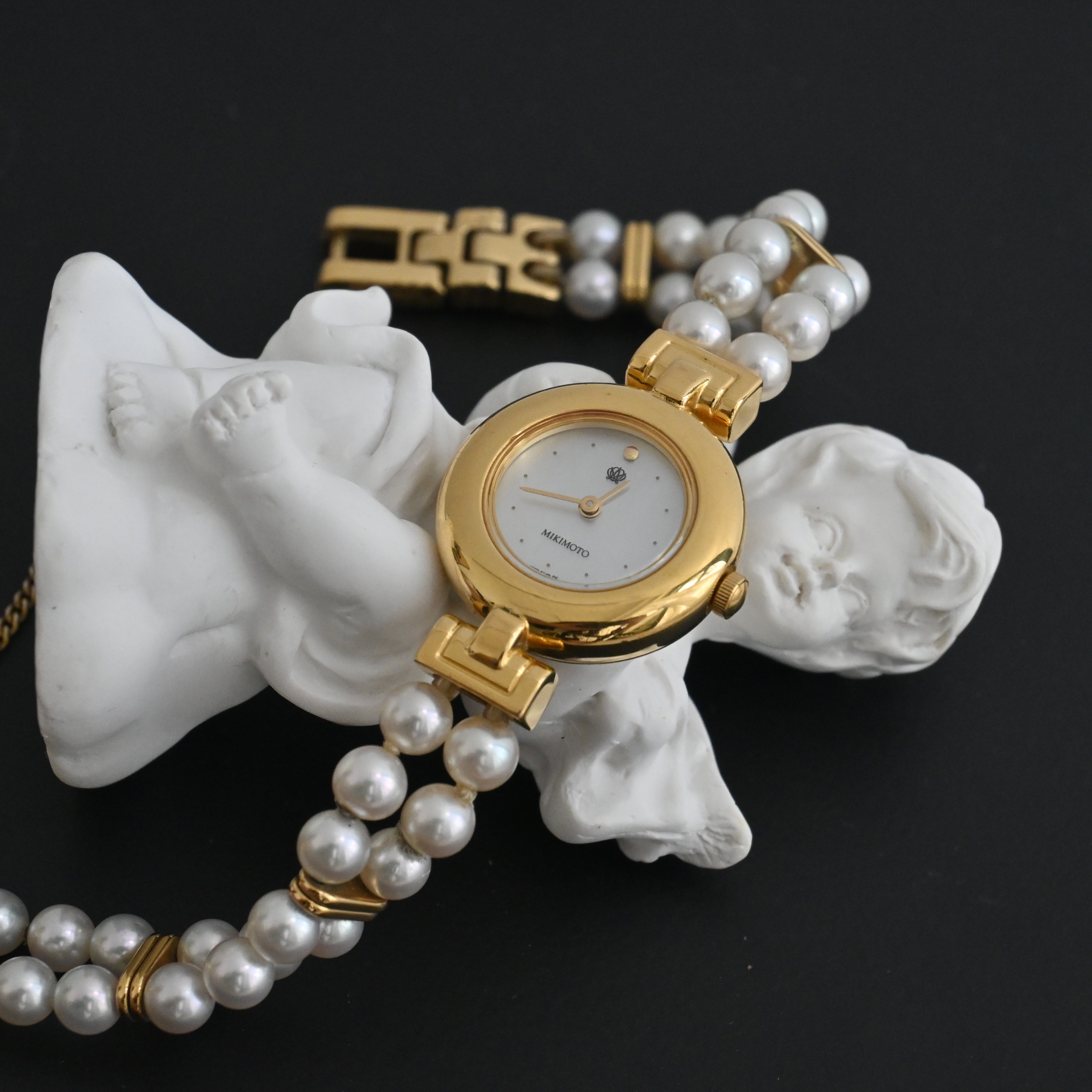 Mikimoto Double Pearl Watch - Leluxe Vintage Sdn. Bhd.