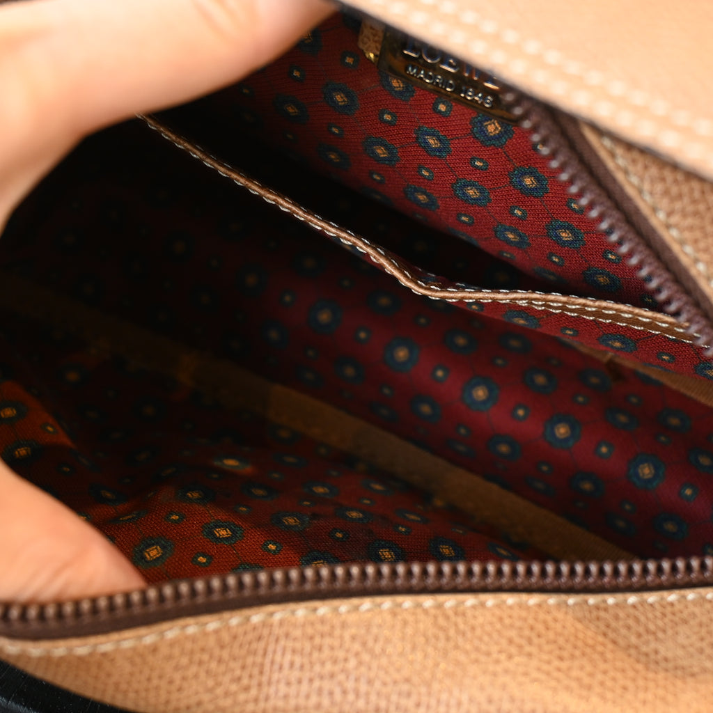 Loewe Anagram Embossed Grained Calfskin Crossbody Bag